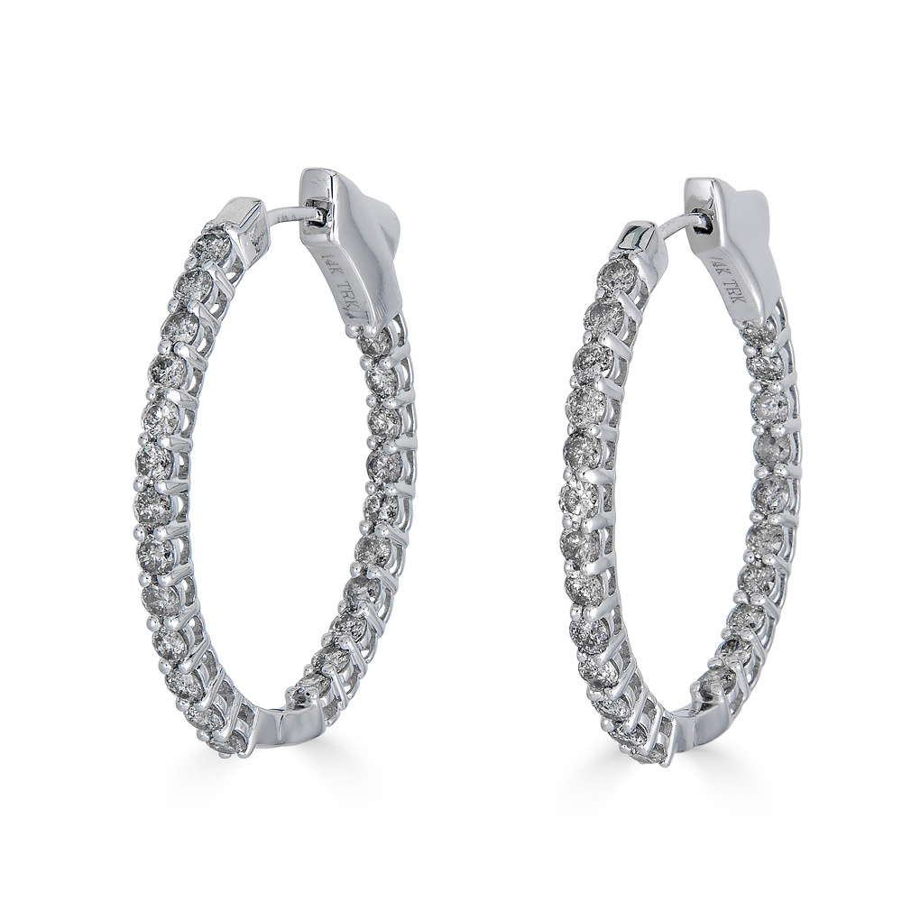 Signature In & Out Hoops - Oval Shape